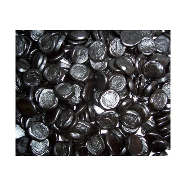 Black Licorice Pontefract Cakes Candy: 3KG Box - Candy Warehouse
