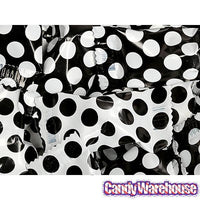 Black Polka Dots Wrapped Butter Mint Creams: 300-Piece Case - Candy Warehouse