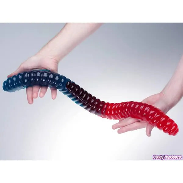 Blue & Red 2LB Giant Gummy Worm: 10-Piece Case Blue & Red 2LB Giant Gummy Worm: 10-Piece Case