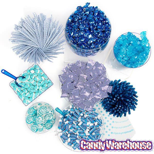 Blue Candy Buffet Kit: 25 to 50 Guests - Candy Warehouse