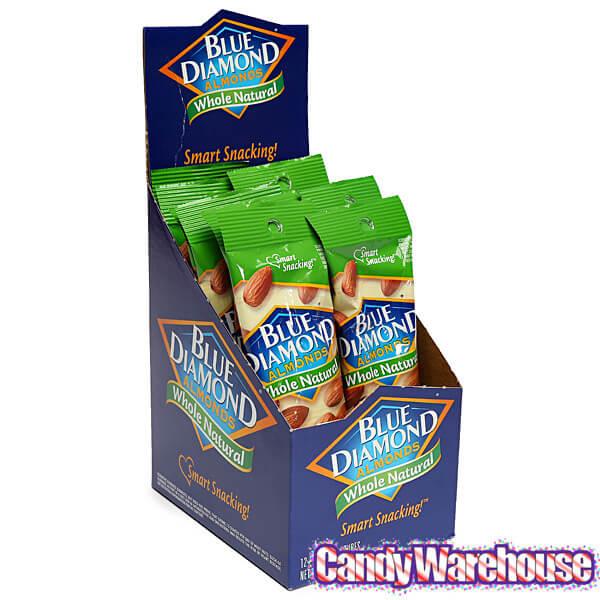 Blue Diamond Whole Natural Almonds 1.5-Ounce Bags: 12-Piece Box - Candy Warehouse