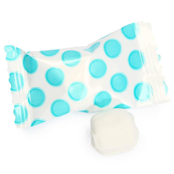 Blue Polka Dots Wrapped Butter Mint Creams: 300-Piece Case - Candy Warehouse