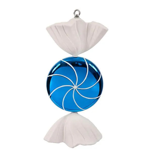 Blue Swirl Candy Ornament - 18.5 Inch | Candy Warehouse