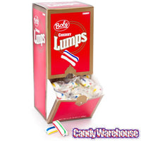 Bobs Sweet Stripes Cherry Lumps Hard Candy: 100-Piece Box - Candy Warehouse