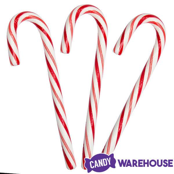 Bobs Sweet Stripes Traditional Red & White Peppermint Candy Canes: 96-Piece Pail - Candy Warehouse