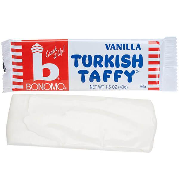 Bonomo Turkish Taffy Candy Bars - Vanilla: 24-Piece Box - Candy Warehouse