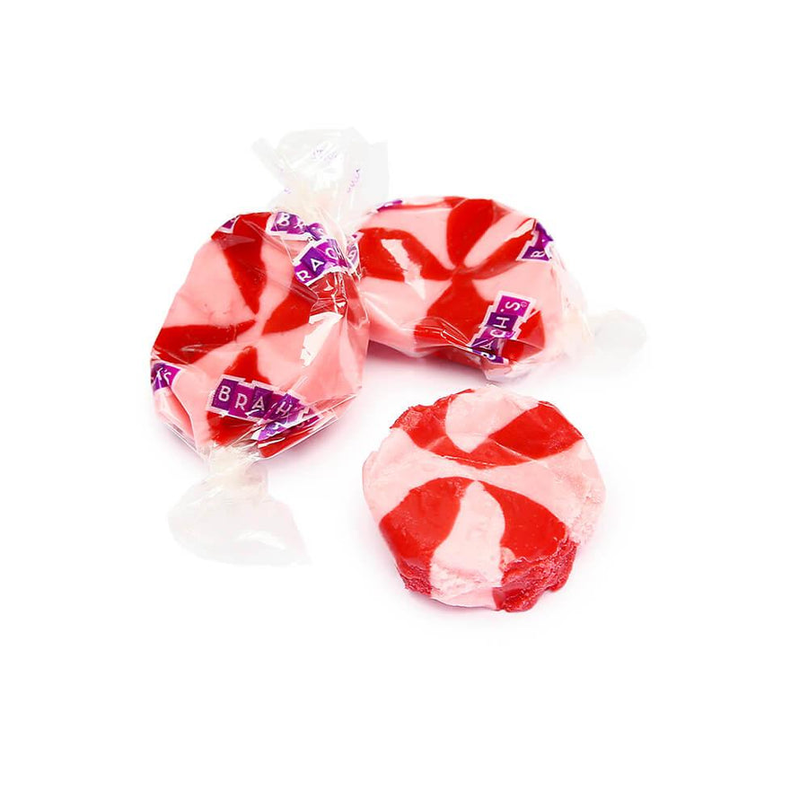 Brach's Cherry Vanilla Pinwheel Caramels: 9-Ounce Bag - Candy Warehouse