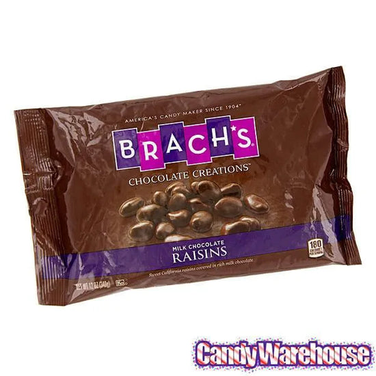 Brach's Chocolate Covered Raisins Candy 12Ounce Bag Candy Warehouse