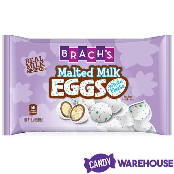 Brach's Fiesta Malted Milk Chocolate Easter Eggs - White: 20-Piece Bag - Candy Warehouse
