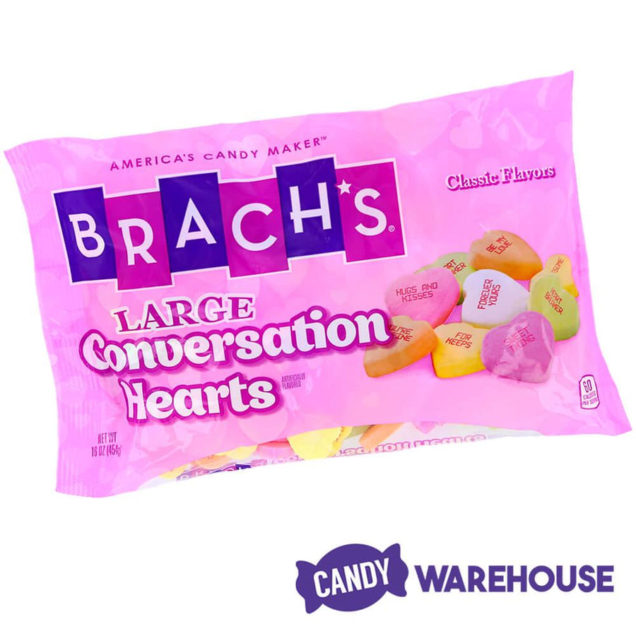 Brach's Large Conversation Hearts Candy: 16-Ounce Bag - Candy Warehouse