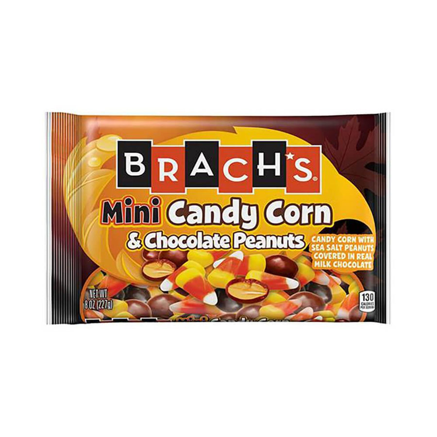 Brach's Mini Candy Corn and Chocolate Peanuts: 8-Ounce Bag - Candy Warehouse