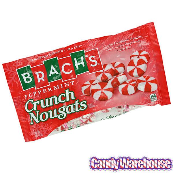 Brach's Peppermint Christmas Crunch Nougats: 11-Ounce Bag - Candy Warehouse