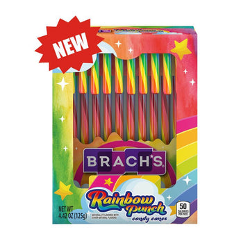 Brach’s Rainbow Punch Candy Canes: 12-Piece Box - Candy Warehouse
