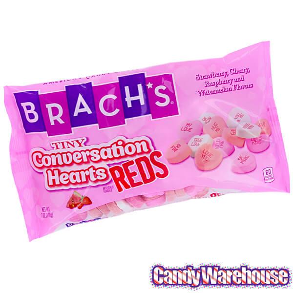 Brach's Reds Tiny Conversation Hearts: 7-Ounce Bag - Candy Warehouse