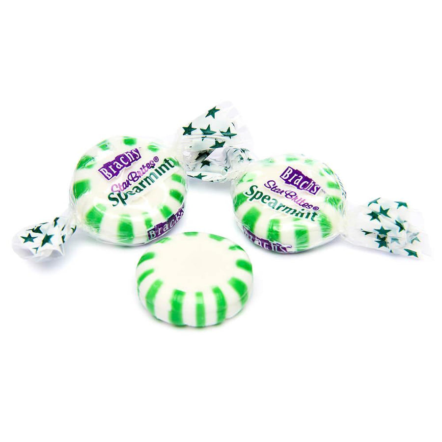 Brach's Spearmint Star Brites Mints Candy: 6LB Bag - Candy Warehouse