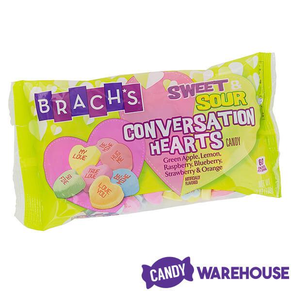 Brach's Sweet & Sour Conversation Hearts: 7-Ounce Bag - Candy Warehouse