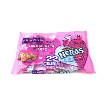 Brach's Tiny Conversation Hearts and Nerds Fun Packs 22-Piece Bag - Candy Warehouse