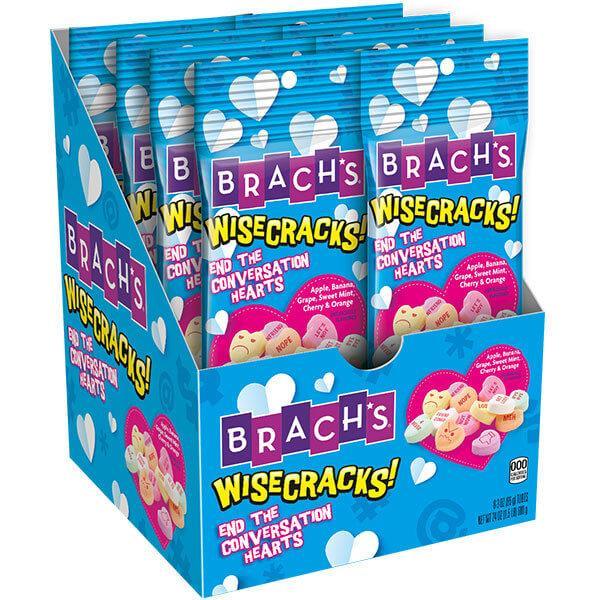 Brach's Wisecracks Tiny Conversation Candy Hearts Snack Packs: 16-Piece Display - Candy Warehouse