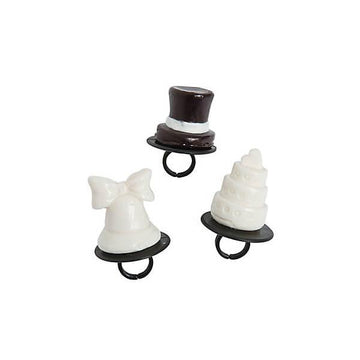 Bride and Groom Ring Suckers: 12-Piece Box - Candy Warehouse