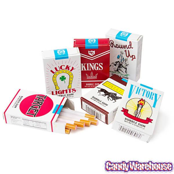 Bubble Gum Candy Cigarettes Packs: 24-Piece Box
