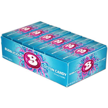 Bubblicious Bubble Gum Packs - Cotton Candy: 18-Piece Box - Candy Warehouse