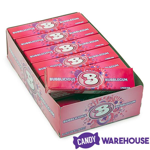 Bubblicious Bubble Gum Packs - Original: 18-Piece Box - Candy Warehouse