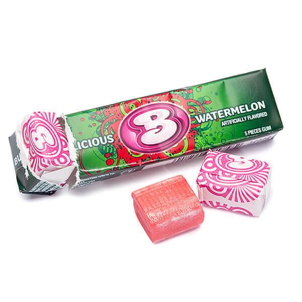 Bubblicious Bubble Gum Packs - Watermelon: 18-Piece Box - Candy Warehouse