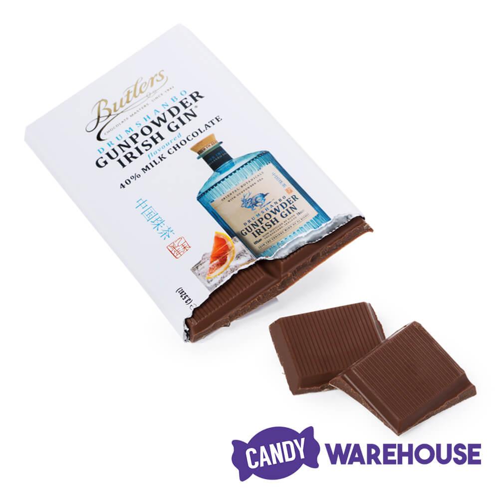 Butlers Drumshanbo Gunpowder Irish Gin Chocolate Bar: 10-Piece Box - Candy Warehouse