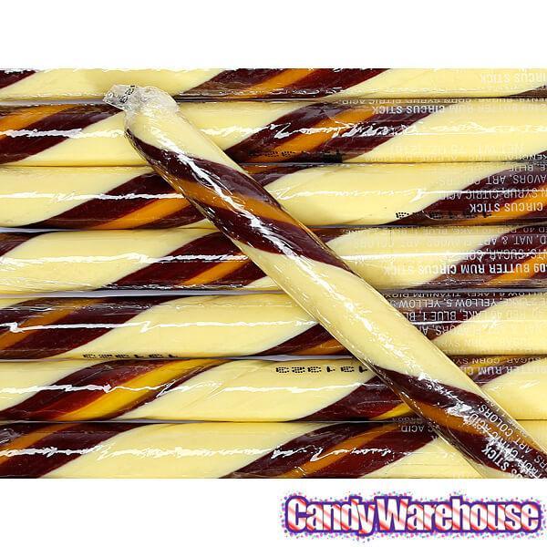 Butter Rum Hard Candy Sticks: 100-Piece Box - Candy Warehouse