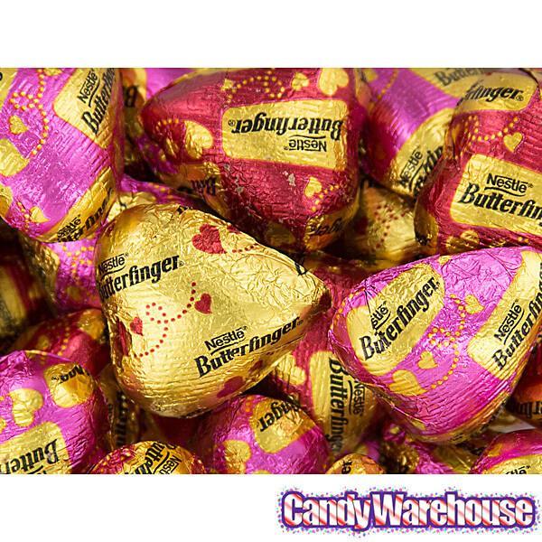 Butterfinger Hearts Candy: 30-Piece Bag - Candy Warehouse