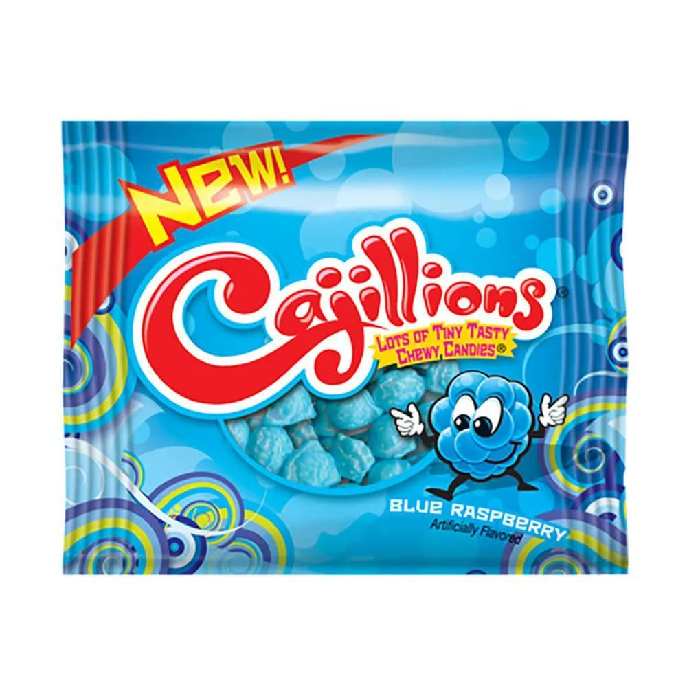 Cajillions Blue Raspberry Chewy Candy Packs: 120-Piece Box – Candy ...