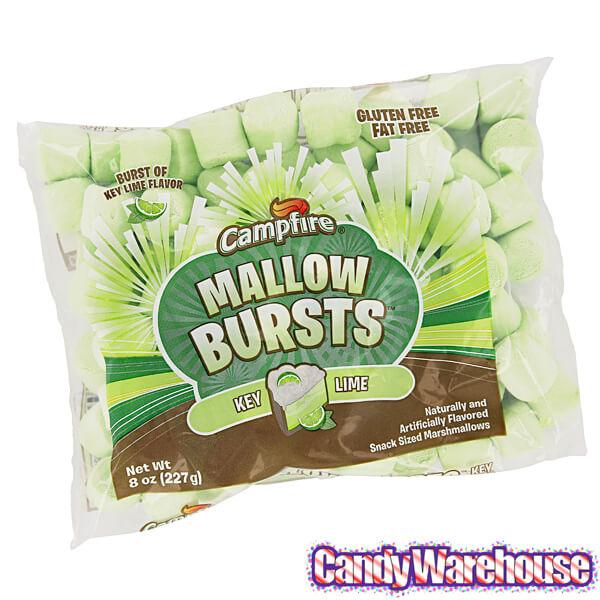 Campfire Mallow Bursts Marshmallows - Key Lime: 8-Ounce Bag - Candy Warehouse