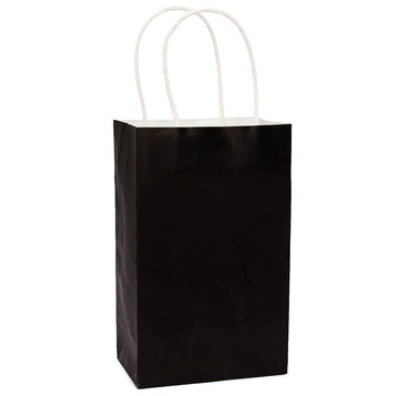Candy Bags with Handles - Black: 12-Piece Pack - Candy Warehouse