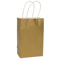 Candy Bags with Handles - Gold: 12-Piece Pack - Candy Warehouse