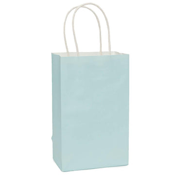 Candy Bags with Handles - Light Blue: 12-Piece Pack - Candy Warehouse