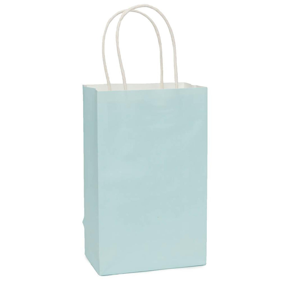 Candy Bags with Handles - Light Blue: 12-Piece Pack - Candy Warehouse