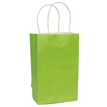 Candy Bags with Handles - Lime Green: 12-Piece Pack - Candy Warehouse