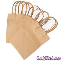Candy Bags with Handles - Natural: 12-Piece Pack - Candy Warehouse