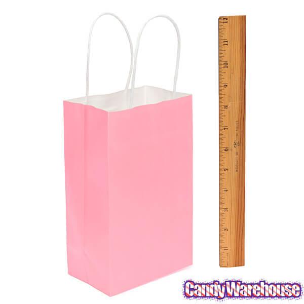 Candy Bags with Handles - Pink: 12-Piece Pack - Candy Warehouse