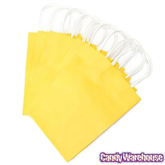 Candy Bags with Handles Yellow 12Piece Pack Candy Warehouse