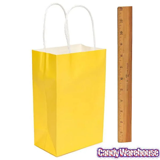 Candy Bags with Handles Yellow 12Piece Pack Candy Warehouse