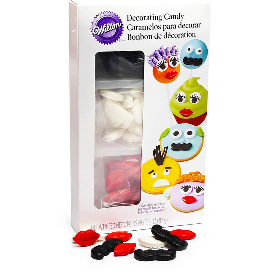Candy Decorating Kit - Mustache, Lips and Teeth: 3.9-Ounce Set - Candy Warehouse