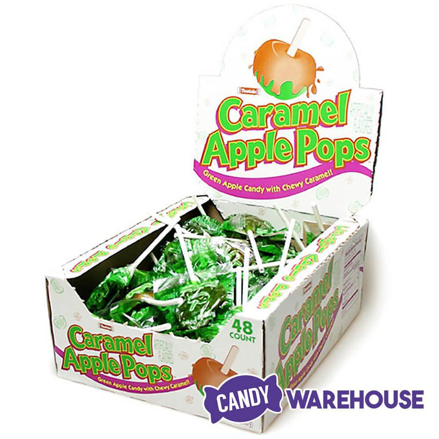 Caramel Apple Pops: 48-Piece Box - Candy Warehouse