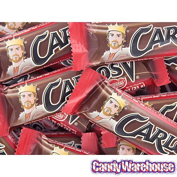 Carlos V Mini Milk Chocolate Bars: 96-Piece Box - Candy Warehouse