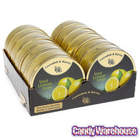 Cavendish & Harvey Hard Candy Drops Tins - Sour Lemon: 12-Piece Box - Candy Warehouse