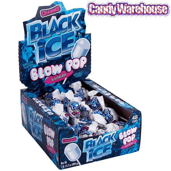 Charms Blow Pops - Black Ice: 48-Piece Box - Candy Warehouse