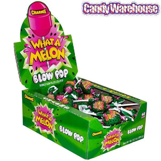 Charms Blow Pops Watermelon 48Piece Box Candy Warehouse