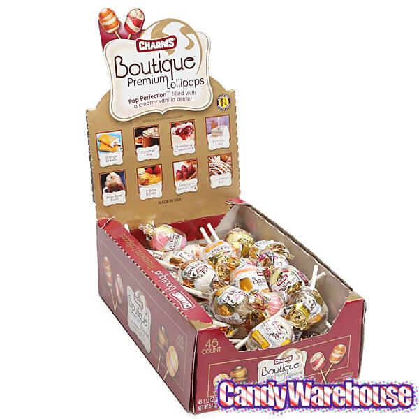 Charms Boutique Premium Lollipops: 48-Piece Box - Candy Warehouse