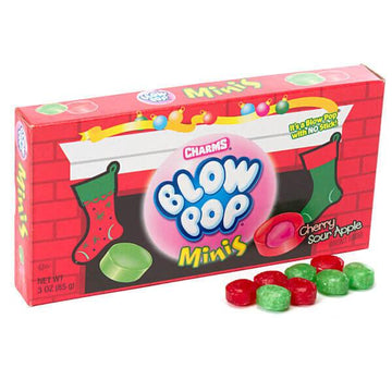 Charms Christmas Blow Pop Minis Theater Packs: 12-Piece Box - Candy Warehouse