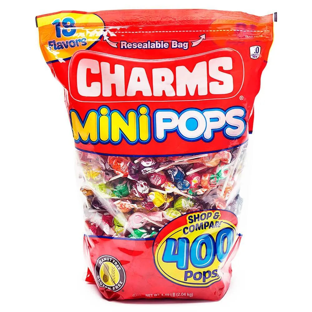 Charms Mini Pops Assorted Lollipops 400Piece Bag Candy Warehouse